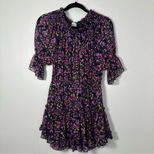 Misa Los Angeles Darla Off The Shoulder Smocked Mini Dress Size M